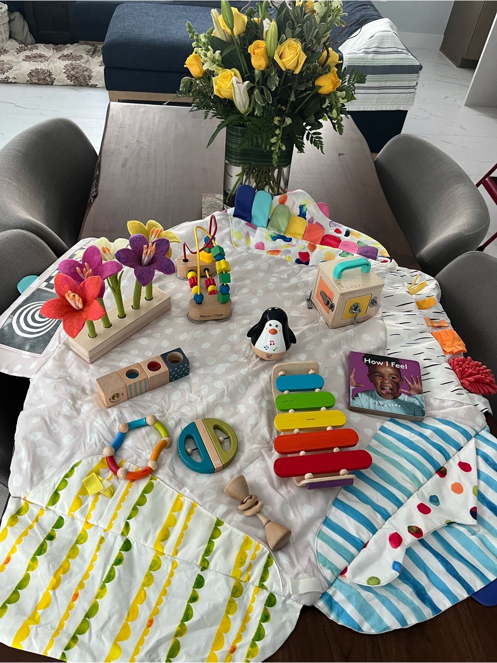 Lovevery Play Gym Mat and Lovevery Toys